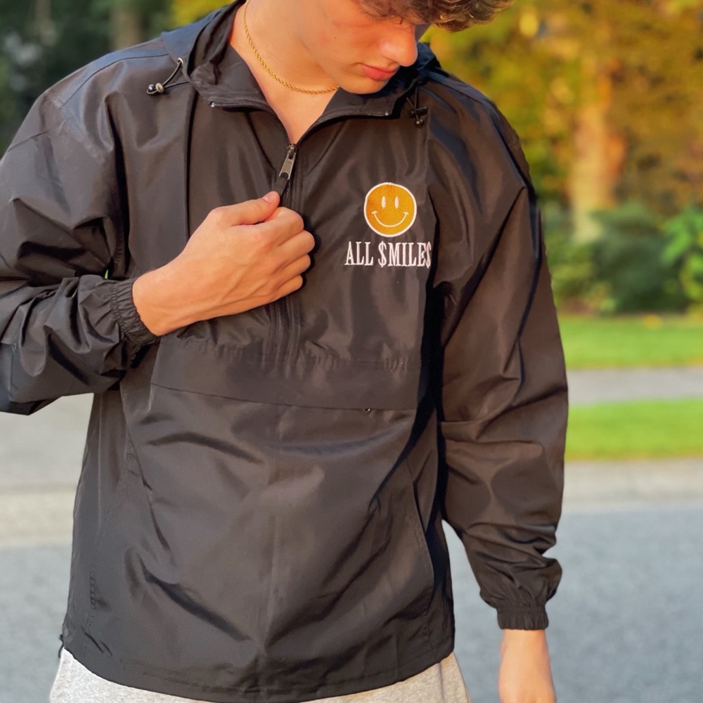 ALL $MILE$ Custom Champion Embroidered Windbreaker